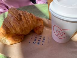 Croissant was amazing cappuccino was not a cappuccino was a short late
