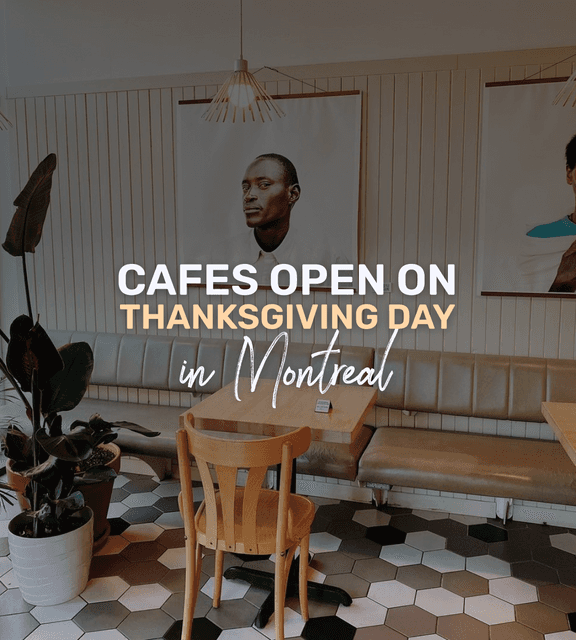 Cover of Cafes open on Thanksgiving Day in Montreal 