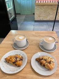 Nice latte and delicious scone!