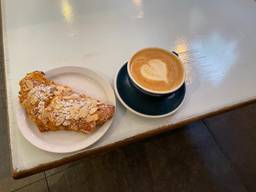 Second latte and almond croissant of the day. Shaughnessy FTW. 