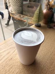 Black sesame latte with soy milk. It was very good.