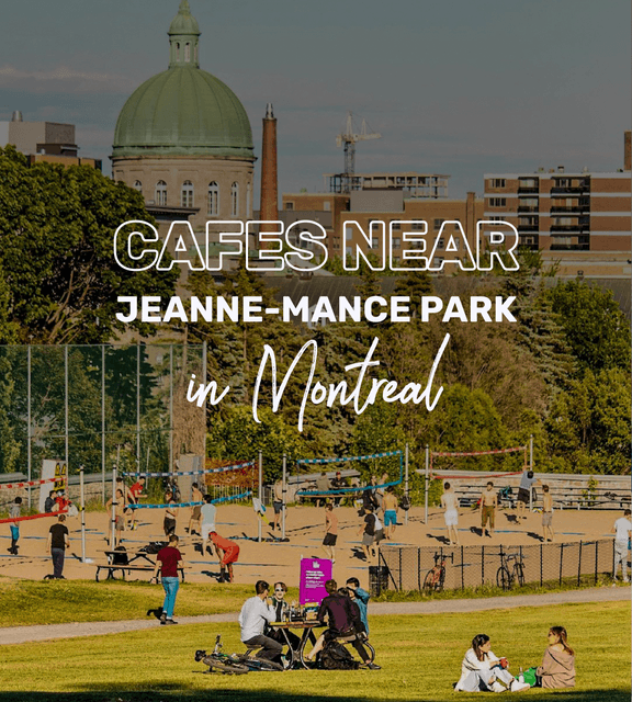 Cover of Cafes near Jeanne-Mance Park in Montreal