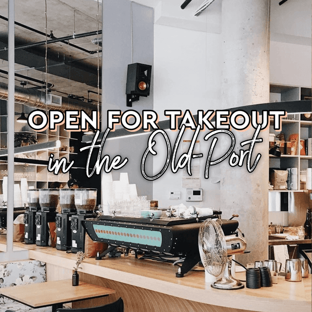 Cover of Coffee shops open for takeout in the Old Port