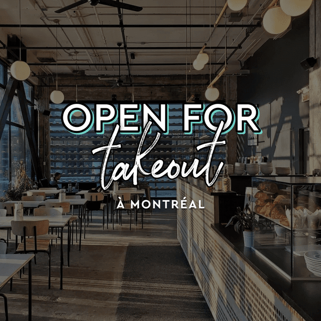 Cover of Cafés ouverts à Montréal pour du take-out