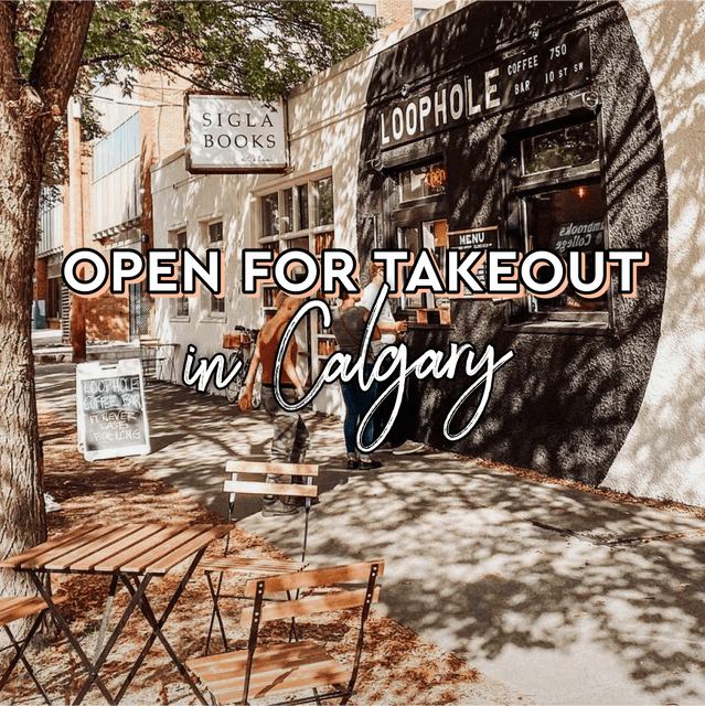 Cover of Coffee shops open for takeout in Calgary